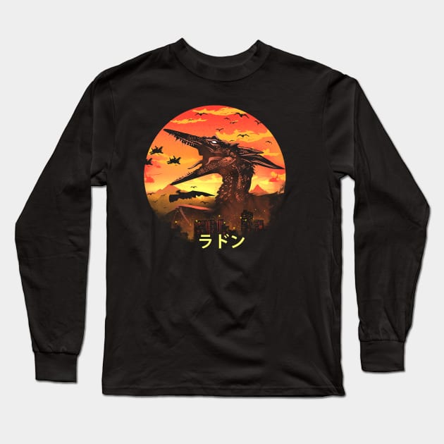 The Fire Pteranodon Long Sleeve T-Shirt by DANDINGEROZZ